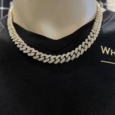 17.00 CT. VVS Diamond Miami Cuban Chain in 10KT Gold (10.0mm) - White Carat - USA & Canada